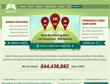 Tablet Screenshot of childsplaycharity.org